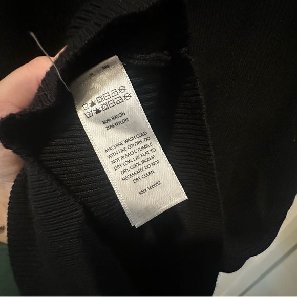 House of Harlow 1960 Ribbed Knit Cutout Black and White Dress - Picture 4 of 4